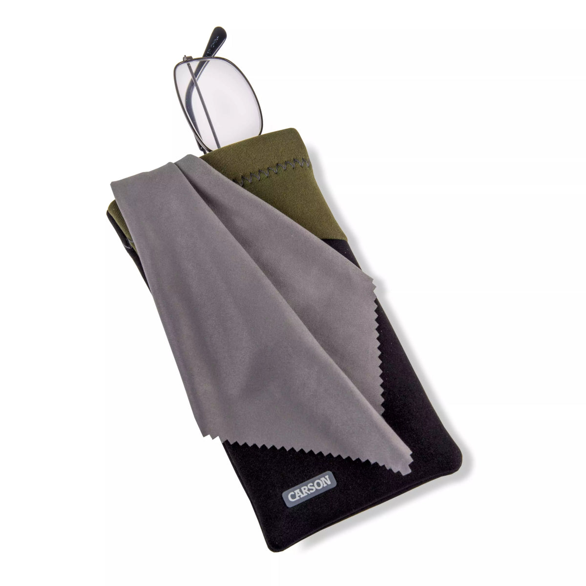 Carson Neoprene Eyewear Case with attached Lens Cloth (assorted colours)