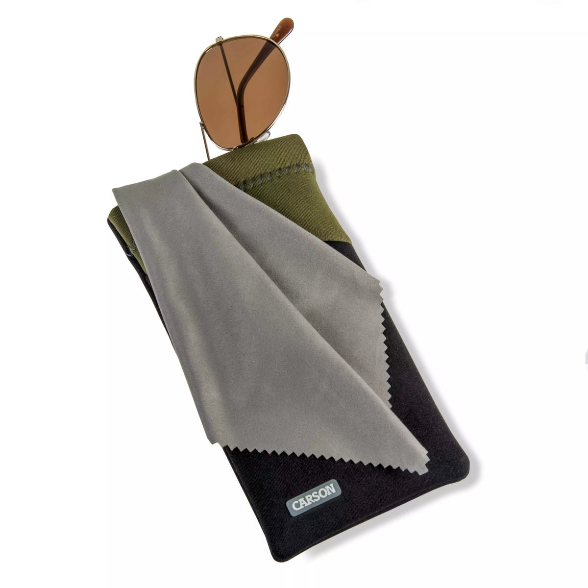 Carson Neoprene Eyewear Case with attached Lens Cloth (assorted colours)