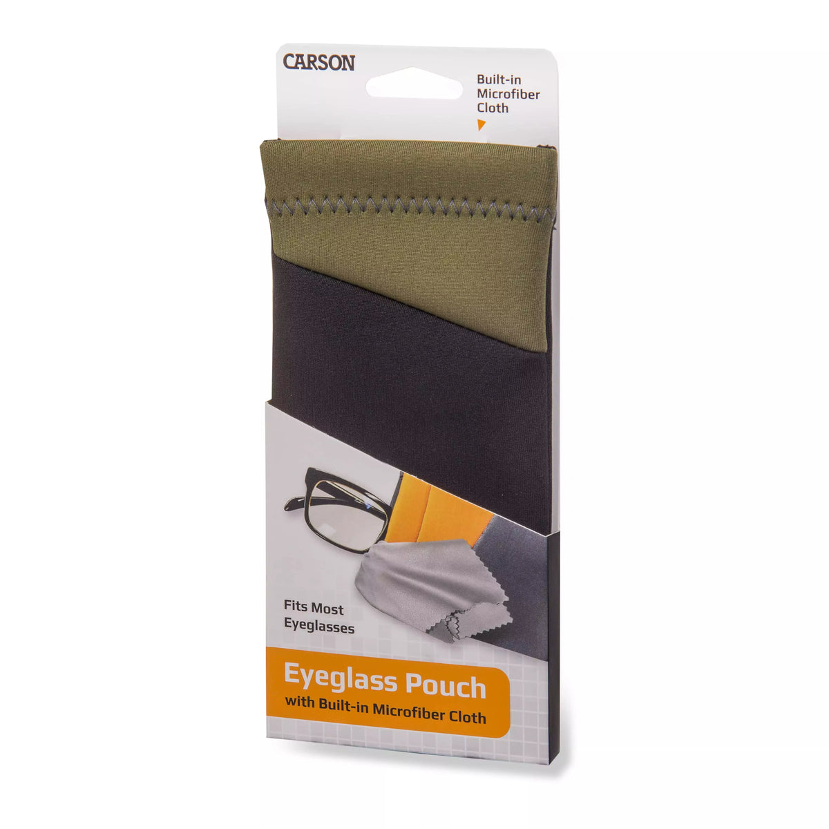 Carson Neoprene Eyewear Case with attached Lens Cloth (assorted colours)