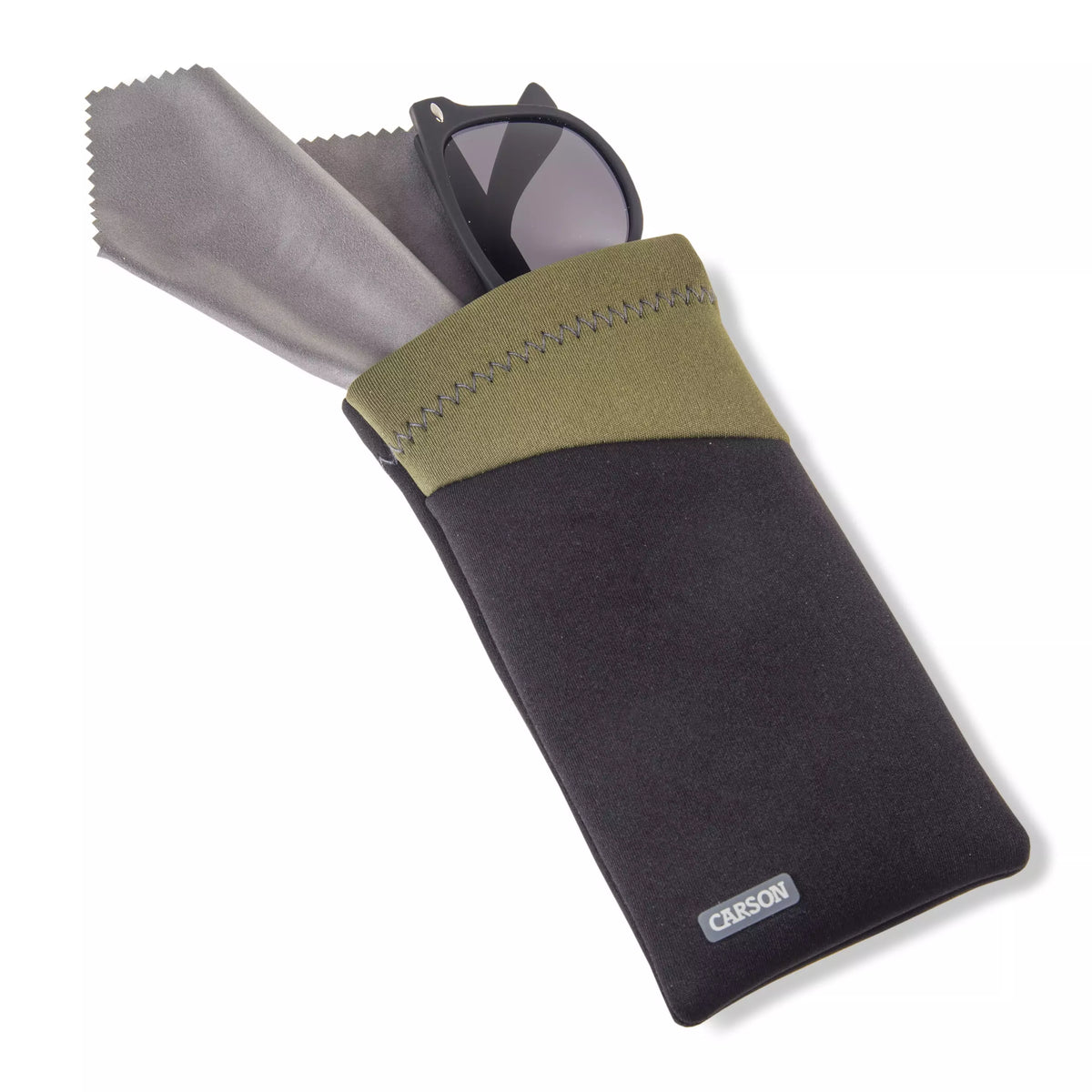 Carson Neoprene Eyewear Case with attached Lens Cloth (assorted colours)