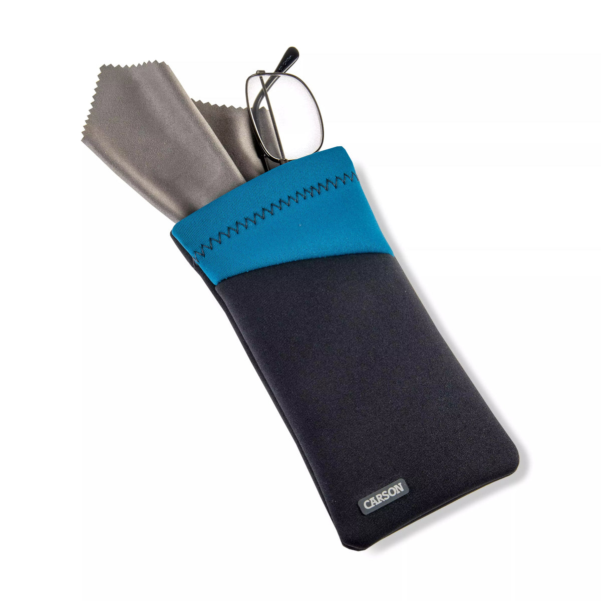 Carson Neoprene Eyewear Case with attached Lens Cloth (assorted colours)