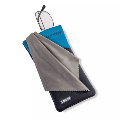 Carson Neoprene Eyewear Case with attached Lens Cloth (assorted colours)