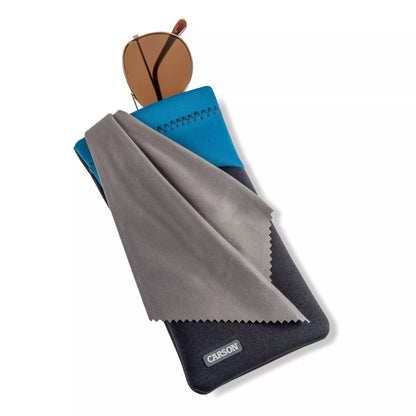 Carson Neoprene Eyewear Case with attached Lens Cloth (assorted colours)