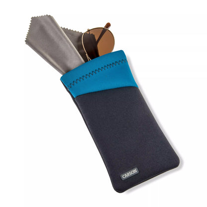 Carson Neoprene Eyewear Case with attached Lens Cloth (assorted colours)