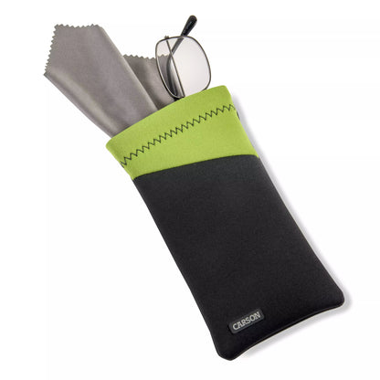 Carson Neoprene Eyewear Case with attached Lens Cloth (assorted colours)