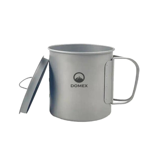 Domex Titanium Pot (600 ml) with folding handle and lid | Ships Within New Zealand