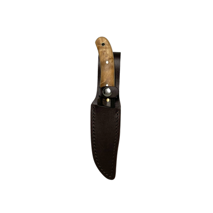 Pakkawood/Burlwood Sheath Knife - 4.5"
