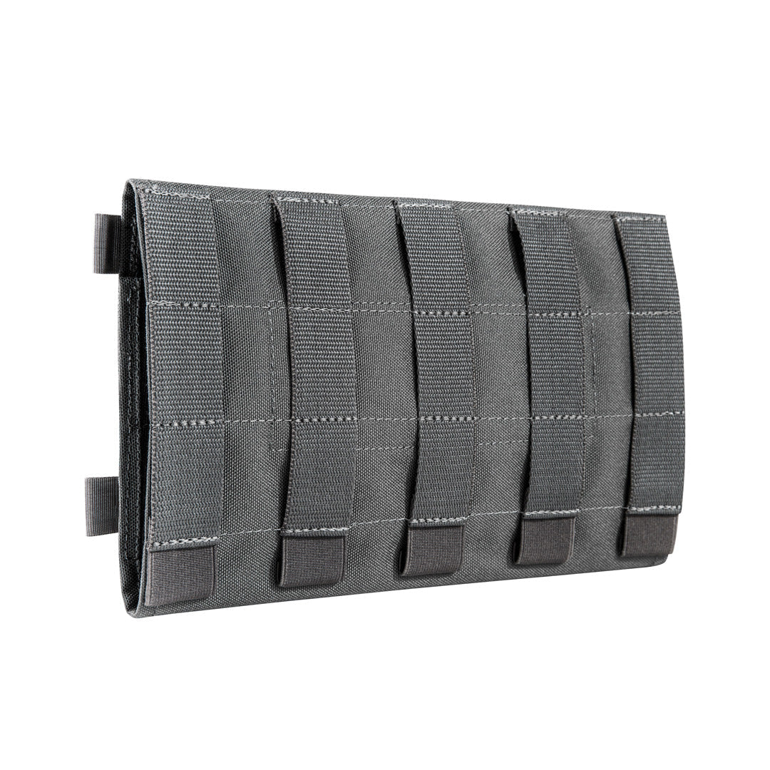 Back of Tasmanian Tiger Length-adjustable MOLLE shell for attaching to vehicle sun visors - Carbon | GENERAL