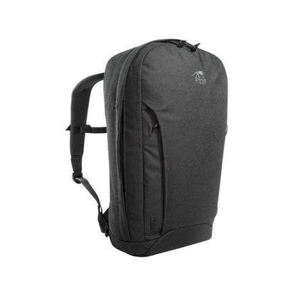 Three quarter front view of twenty-two litre Tasmanian Tiger Urban Tac Pack with zippered main and front compartments - Black. Ships Within New Zealand | TT7558.040