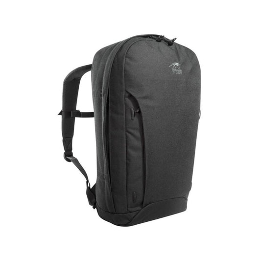 Three quarter front view of twenty-two litre Tasmanian Tiger Urban Tac Pack with zippered main and front compartments - Black. Ships Within New Zealand | TT7558.040