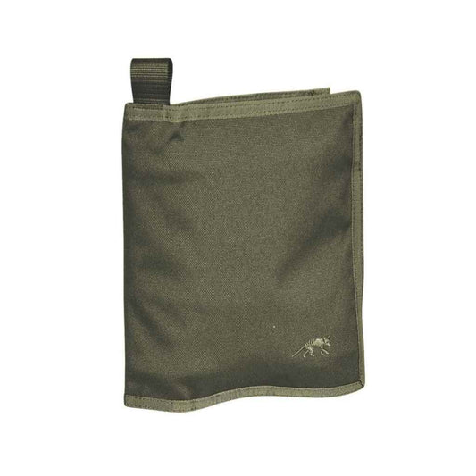 From of  Large Tasmanian Tiger Map Case with tab at top left and TT logo bottom right - Olive| Ships Within New Zealand