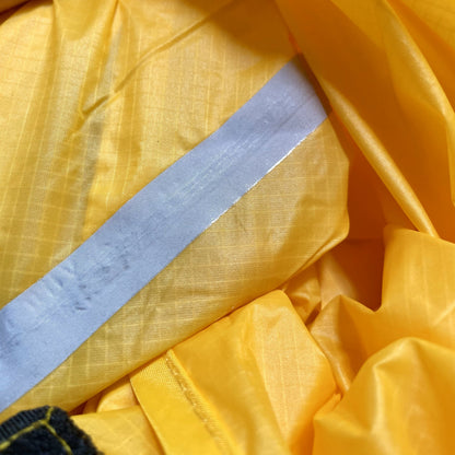 Close up of sealed seam on Domex Ascent1 1 Tent in yellow