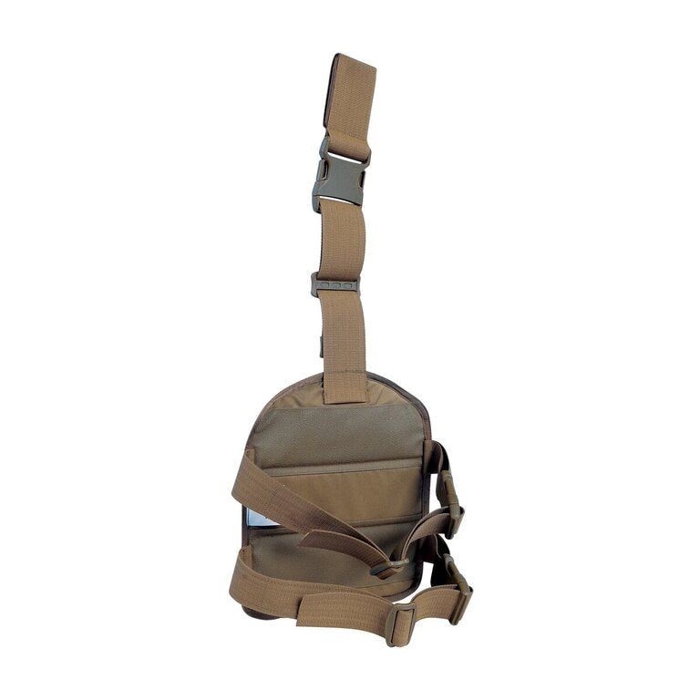 Tasmanian Tiger Leg Base with rigid Molle system plate, loop at the top to fix to your waist belt and two adjustable leg straps shown buckled – Khaki | TT7674.343