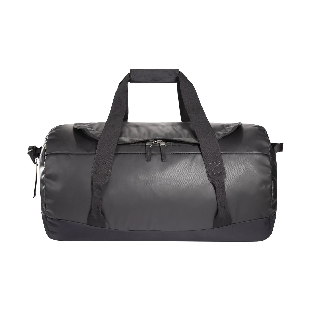 Front view of the Tatonka Basic Barrel 65 L in matte black | TADI.6981.408
