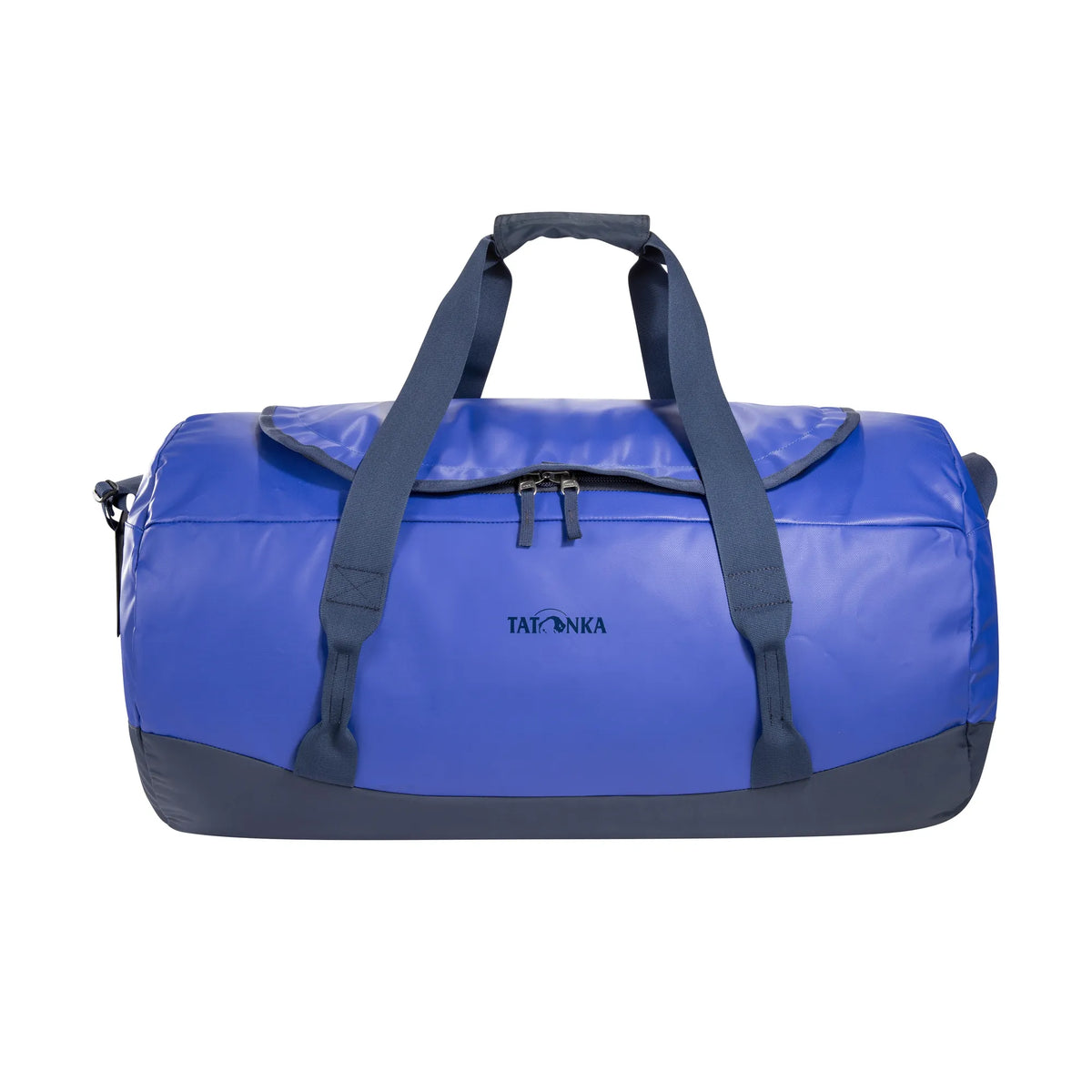Front view of the Tatonka Basic Barrel 85 L in matte blue | TADI.6982.410